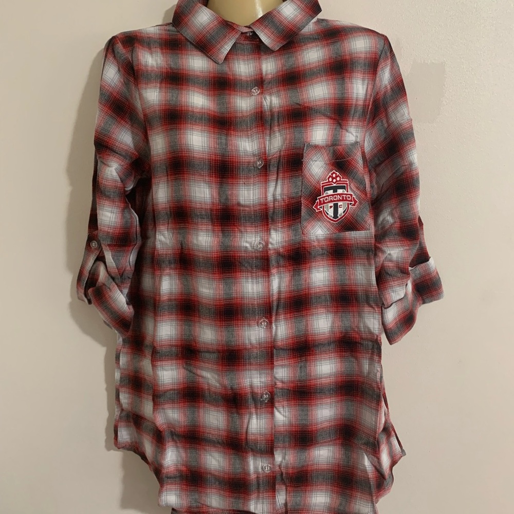 Concepts Sports Toronto Plaid Shirt Size L